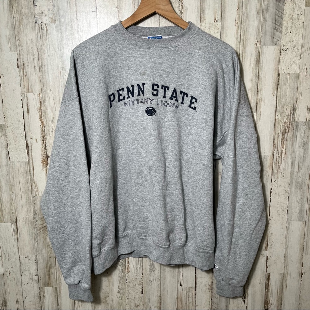 Champion Penn State‎ Gray Crewneck Sweater Mens Size XL